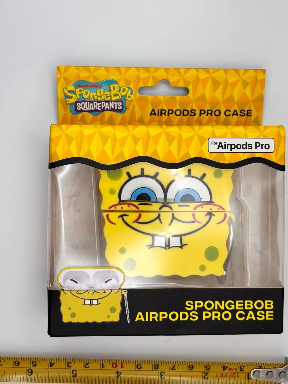 SpongeBob SquarePants Yellow AirPods Pro Case with Face Design
